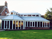 Pool house, painted douglas fir windows